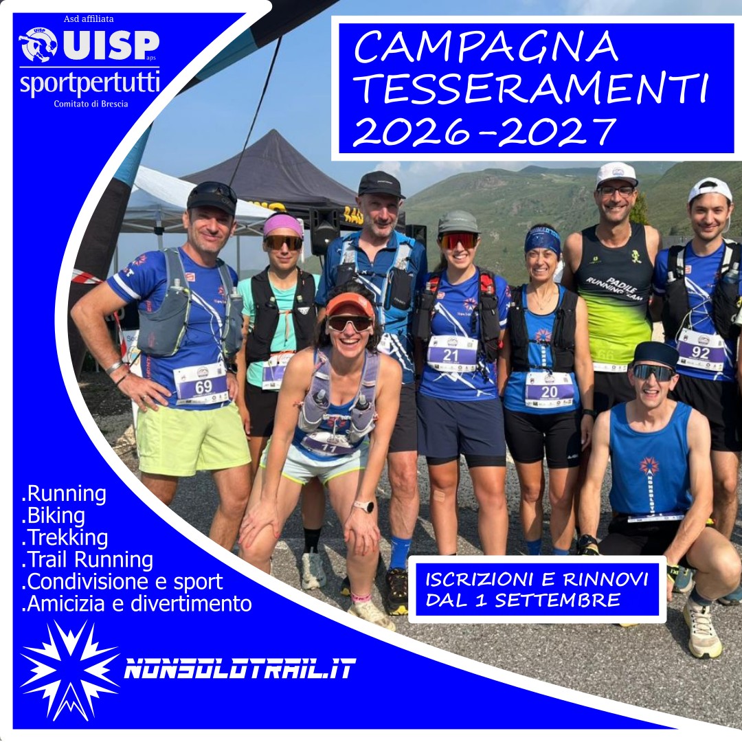 Anche questa stagione si conclude come di consueto il 31 agosto 🏁 e, come l'Araba Fenice che rinasce dalle sue ceneri 🦅🔥, dal 1° settembre si riparte con nuove e fantastiche avventure! ✨

Le mille e una notte dello sport outdoor vi attendono 🌙⛰️; come un battello che imbarca i passeggeri al molo ⛴️, noi siamo pronti ad accogliervi a bordo! ⚓

🏃‍♂️ CorriNave
⛰️ Vertical e Trail San Giorgio
🌟 Conche sotto le stelle
🍹 AperiTrail
🍷 DegustaTrail
🚲 Avventure in Gravel
👟 Allenamenti condivisi

Queste sono solo alcune delle nostre proposte per promuovere uno stile di vita sano per il corpo, la mente e lo spirito 🧘‍♂️💚.

🗓️ Iscrizioni aperte dal 1° settembre 2026
🔗 Tutte le info al link in BIO: https://www.nonsolotrail.it/iscrizioni/